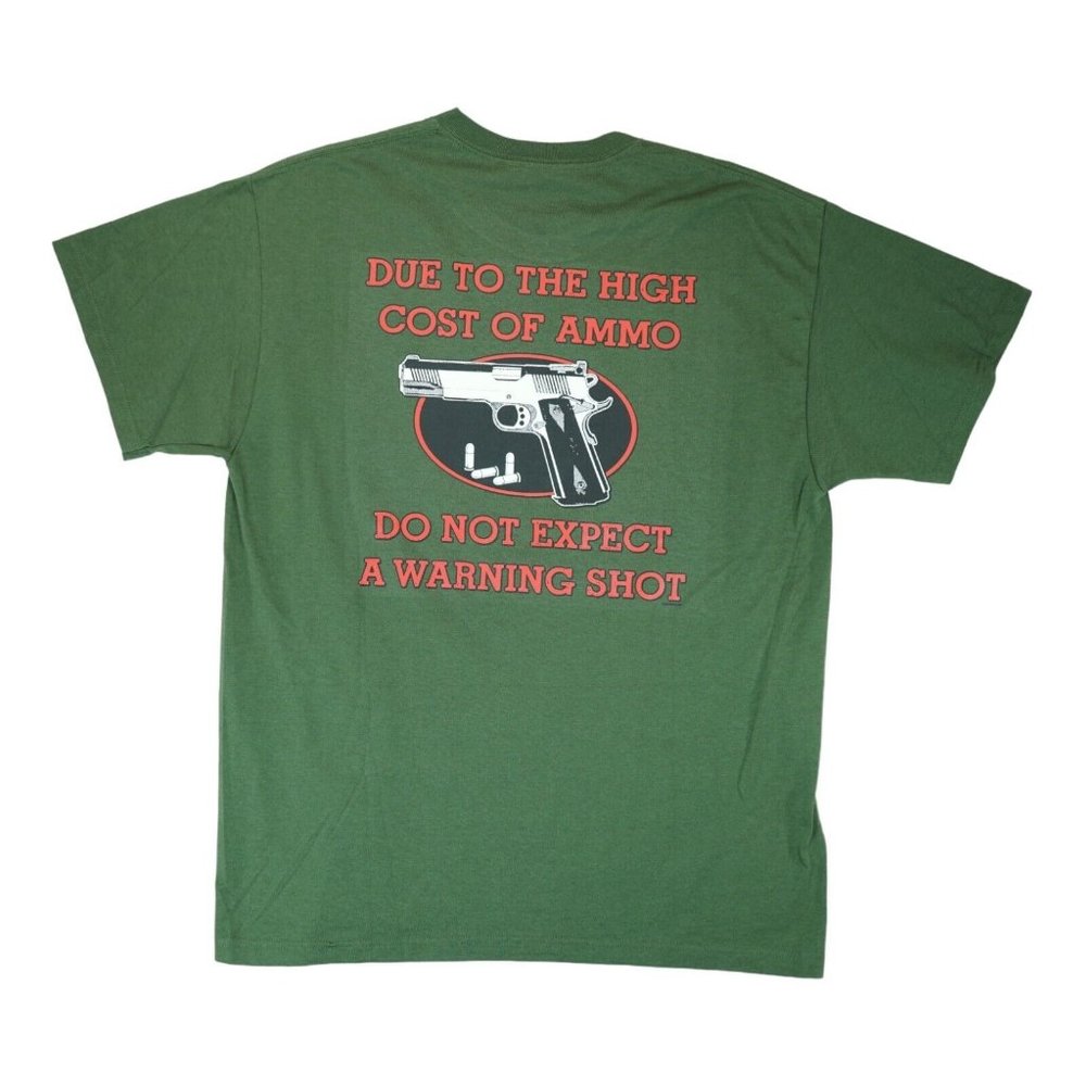 Jerzees Heavyweight Blend T Shirt Men's Size XL "2nd Amendment rights" Green